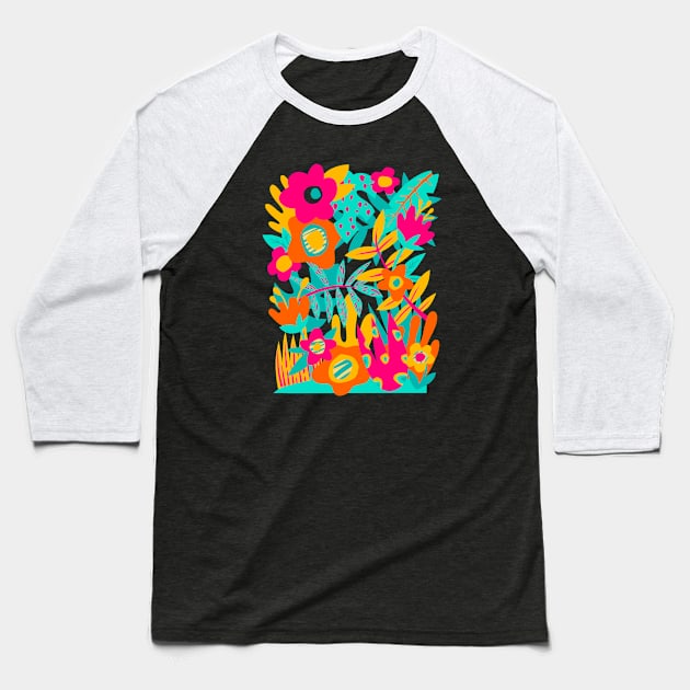 Tropical Rainforest (transparent) Baseball T-Shirt by KelleyDillon